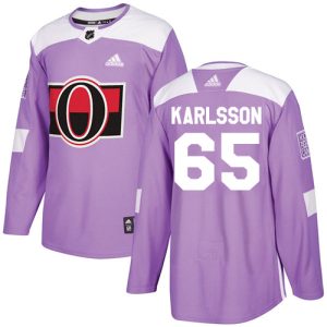 Ottawa Senators Trikot #65 Erik Karlsson Authentic Violett Fights Cancer Practice